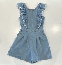 Habitual Girls Ruffle Edge Dremin Shorts Romper, size 16