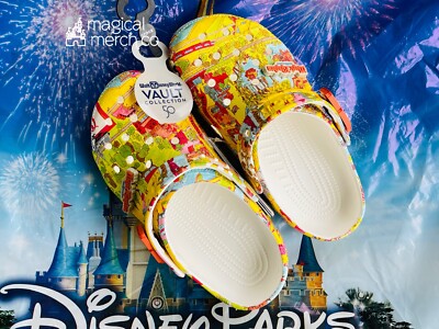 2022 Disney 50th Anniversary Vault Collection Parks Map Crocs M8 W10 IN HAND