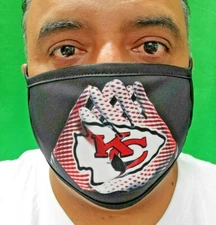 New Kansas City Chiefs Double Layer Washable Fabric Face Mask Mouth & Nose Cover