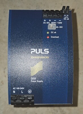 PULS- 1 20/240VAC Power Supply, 48VDC(Adjustable), 10 AMP Output With 15A Boost