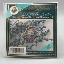 Mill Hill Spring Bouquet Counted Glass Bead Ornament Pin Kit Flower Basket MHSB2