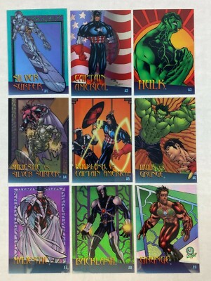 MARVEL vs WILDSTORM (1997) Complete CLEARCHROME Chase Card Set (A1