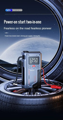 4 In 1 Portable Car Jump Starter & Air Pump 150PSI Air Compressor Tyre Inflator - Imagen 4 de 21