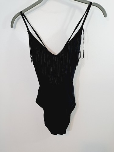Decreto ¡Nuevo! Traje de baño para mujer negro con detalle de flecos UNA PIEZA negro talla XS - Imagen 3 de 6