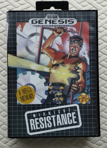 Midnight Resistance ~ Sega Genesis ~ Cartridge & Box ~ Excellent, Clean & Tested