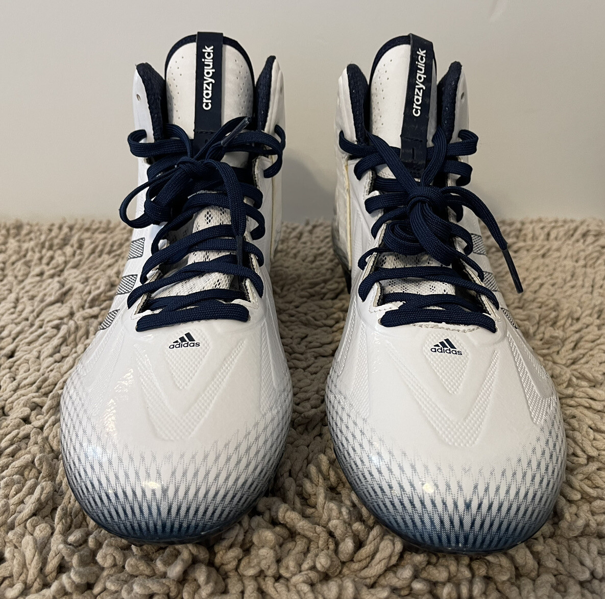 Adidas Crazyquick Mid, C76301, White / Navy Mens Mid Football