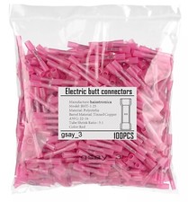 100Pcs Waterproof Heat Shrink Wire Butt Connectors Crimp Terminals 16-22 A.W.G