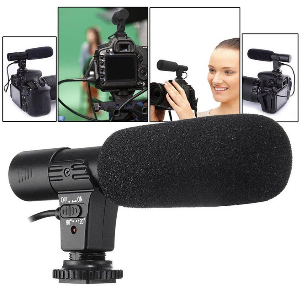 3.5mm DV Stereo Microphone Mic For Nikon D7000 D300s D5100 D5300 D3300 D3200 D - Image 4 of 4