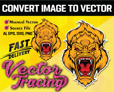 Vector Tracing Service Convert Image or Logo To Vector,  ai, eps, svg, png