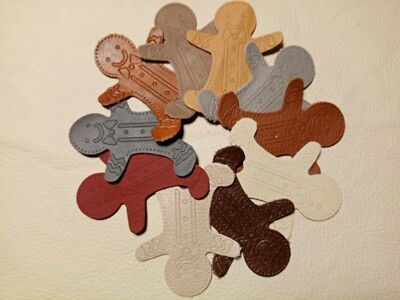 10 Leder Lebkuchenmann Stanzformen Scrapbooking Nähen Verzierungen