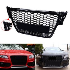 For Audi A4 B8 S4 RS4 2009-12 Front Honeycomb Mesh Grille RS Style