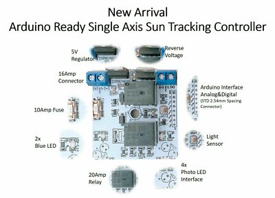 MK II 10A 12VDC einachsiges Solarpanel Sun Tracking Drivers Board Arduino Nano