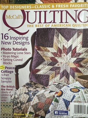 McCalls Quilting Magazine Back Intact Patterns TIps Sewing
