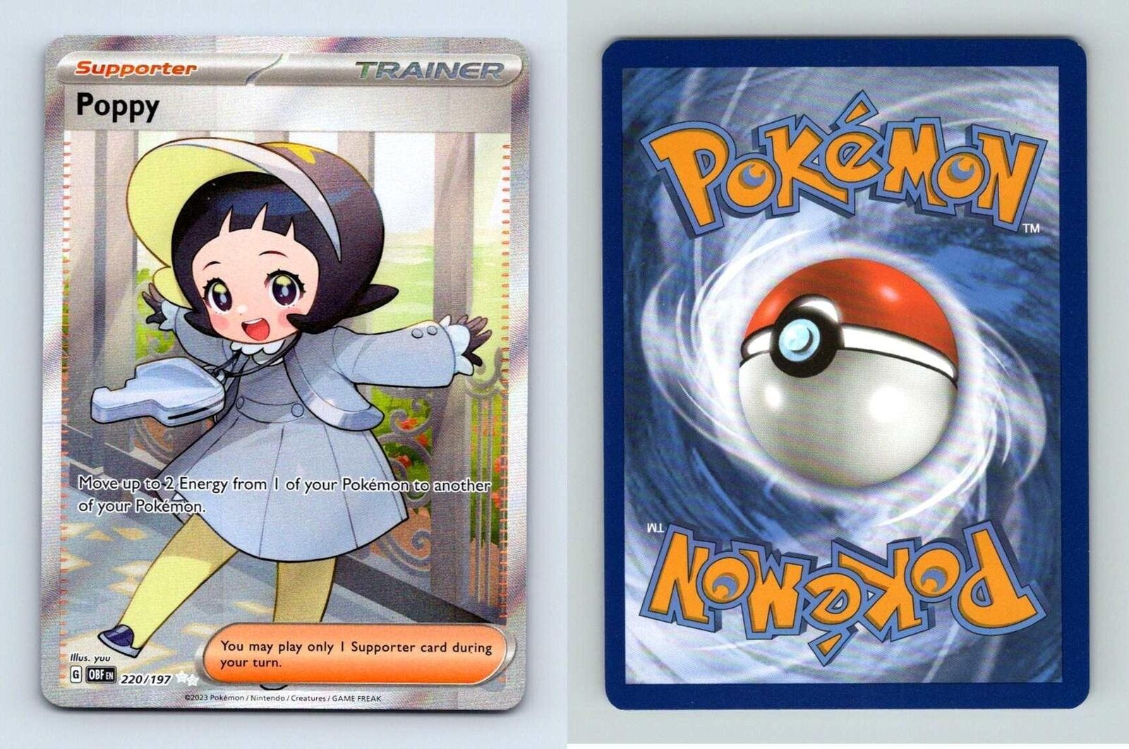 Scarlet & Violet Obsidian Flames 220/197 Poppy, Hodges Trading Cards  Limited, Pokemon Single Cards, TCG Singles