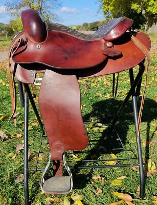 Selle Hereford Endurance 15 Pouces - Randonnée - Cuir Marron - Occasion USA