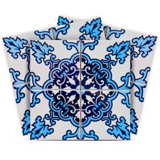 6" X 6" Blue Nelly Removable Peel and Stick Tiles