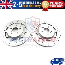 2x Rotores de freno traseros #A2224232012 aptos para Mercedes Benz W222 S63 S65 AMG 2014-2020
