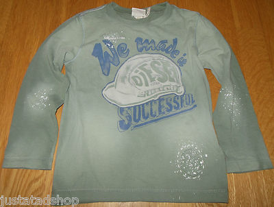 Diesel Jungen T-Shirt Cool Top 2-3 Y Designer Neu mit Etikett NEU