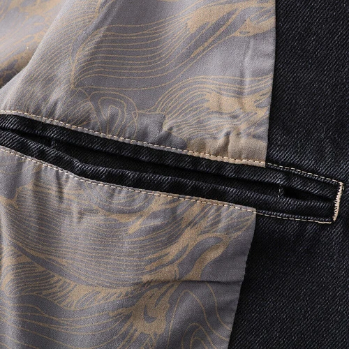Blazer informal para hombre Traje Chaqueta Algodón envejecido Prendas exteriores Mangas largas Abrigo ajustado - Imagen 8 de 26