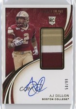 2020 Panini Immaculate Collegiate Rookie /99 AJ Dillon #134 Patch Auto uk2