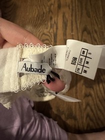 Aubade Paris White Lace Garter Belt Size Small New with Tags