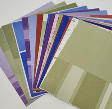 Lot 60 Sheets 12x12 Printed Paper Double Sided Layouts Scrapbooking Blue Green