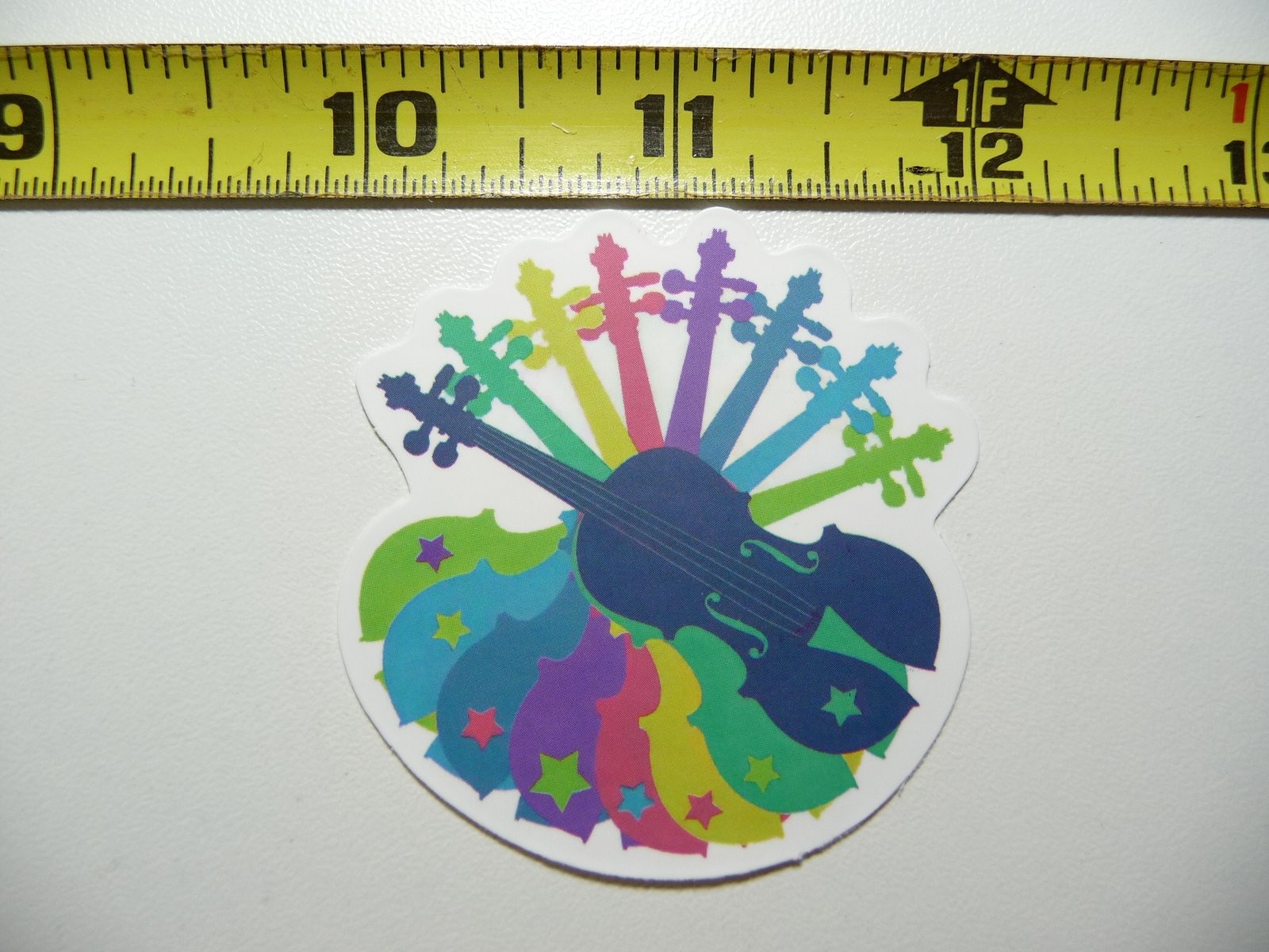 Colorful Violin Music Decal Sticker for Band Concert Hall Decor