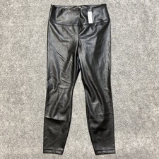 New WHBM White House Black Market Faux Leather Runaway Legging Women's 12S Black