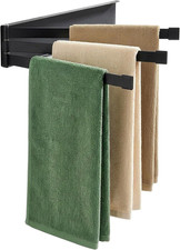 Swing Towel Holder Rack Matte Black