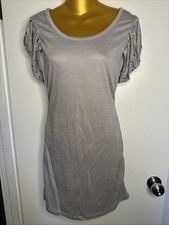 SALE 3 DRESSES FOR $20 Grey Puff Sleeve Dress Bodycon Mini Ruched sz Small