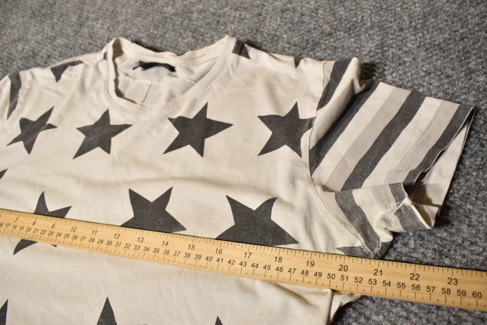 Camiseta Jersey Manga Corta Givenchy Estampado Estrellas y Rayas Negro/Blanco M Foto 4 de 4