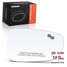 Right Passenger Side Heated Mirror Glass with Backing Plate - Compatible with