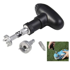 Golf Spike Wrench Shoes Removal Tool Cleats Replacement Stainless Steel Kit