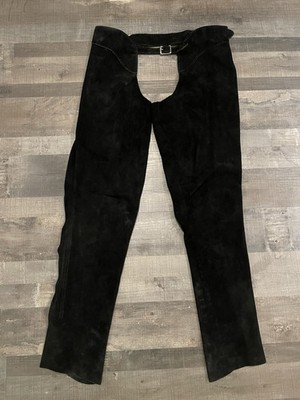 Vintage Genuine Whitman Suede and Black Leather Chaps (F514)