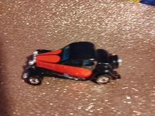 Hot Wheels, Vintage "37 BUGATTI"Blk/org (rare)1980,Mattle,Hong Kong