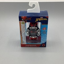 Marvel Spiderman Kids Flashing LCD Watch W/Decorated Band-NEW 