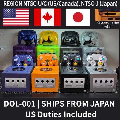 Nintendo GameCube Console NTSC-U/C/J Region Switch Controller Memory Card Bundle