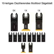 10x Multitool S&auml;gebl&auml;tter Holz Kunststoff Titanium HCS 34 44 mm Oszillierend