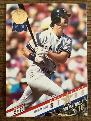 Don Mattingly/Fred McGriff 1993 Leaf Gold Leaf Stars Insert Baseball Card #2