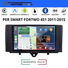 Autoradio 9” Android 15 Carplay Per Smart Fortwo 451 2011-2015 2+64GB Snapdragon