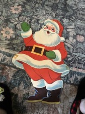 Vintage SANTA Standing 24 Cardboard 6 Others Used Estate 1 Paper