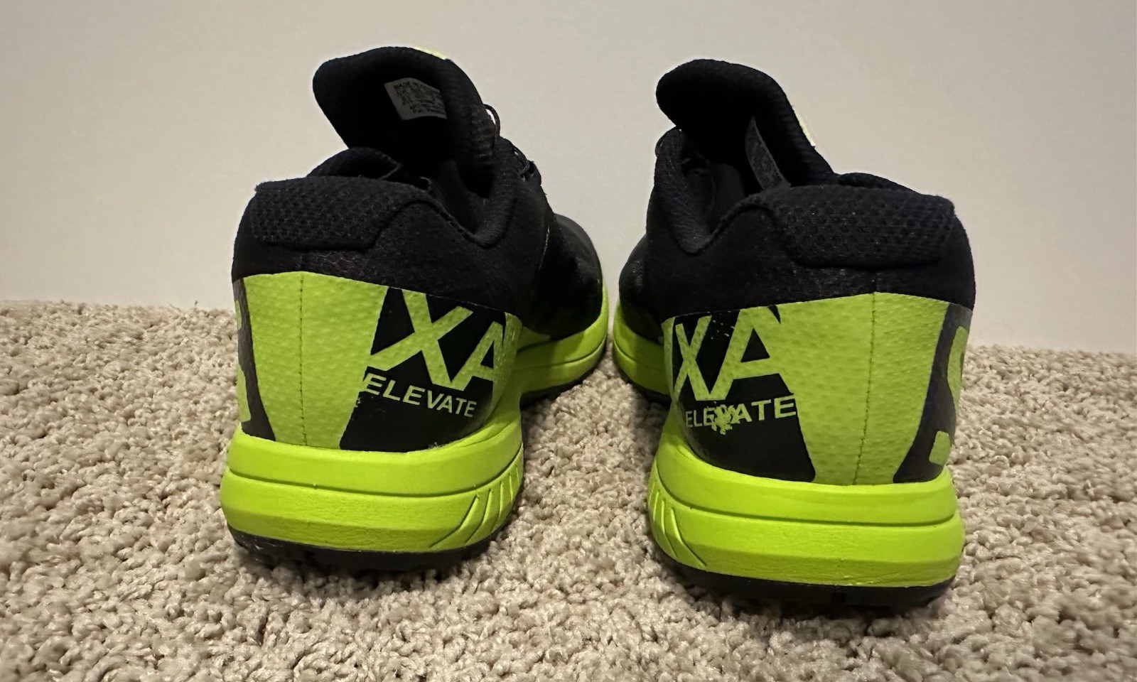 Scarpe Salomon Uomo Taglia 9 XA Elevate 400064 Nero Verde Atletica Trail Running