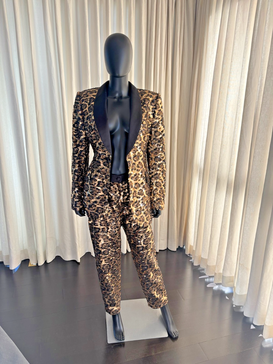 Dolce & Gabbana Sequined Leopard-Print Suit Set. Size 46 | eBay