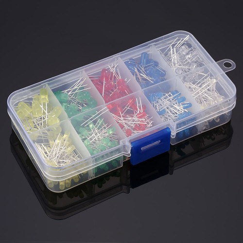 300pcs 3mm 5mm Assorted Color 2-pin Diffused LED Light Emitting Diodes ...