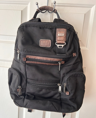 Tumi Alpha Bravo Knox Backpack Black Ballistic Nylon & Hickory