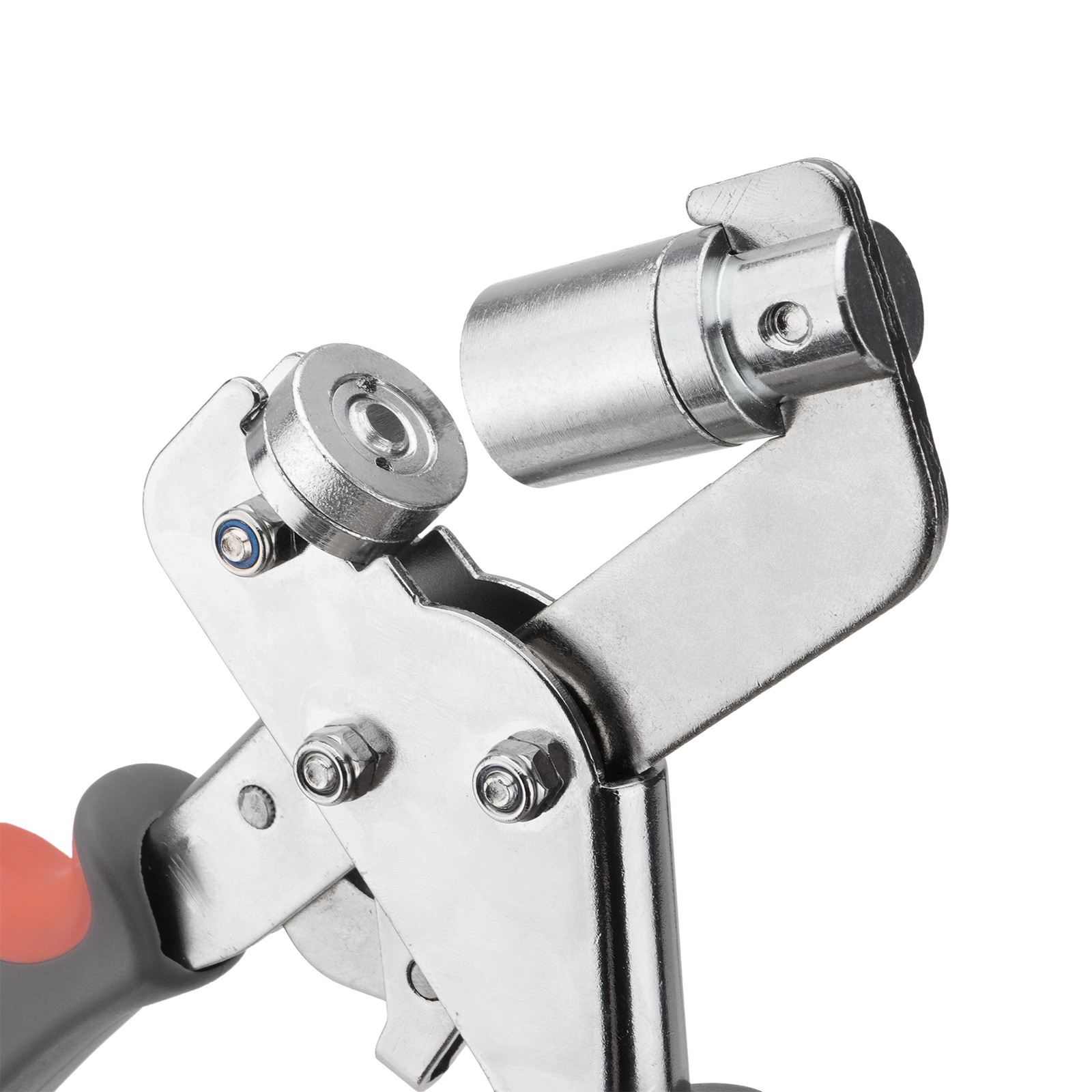 Grommet Tool Kit with Bag Handheld Hole Punch Pliers Hammer 200PCS 3/8 inch Gold