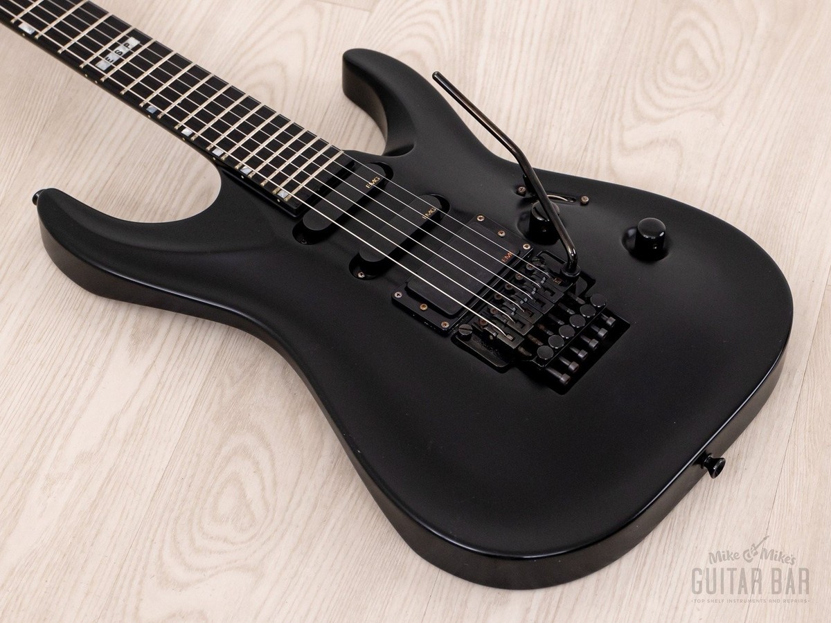 1995 ESP Custom Shop Horizon-Custom SSH Superstrat Black Satin w