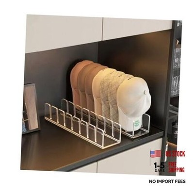 Acrylic Baseball Cap Organizer Rack 2-Pack - Holds 14 Hats, No Install 2pack