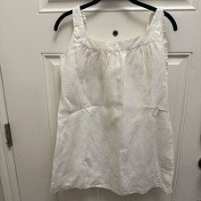 Reformation White Linen Dress Tie Adjustment Size Small