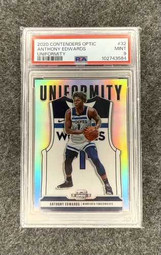 2020-21 Panini Contenders Optic - Uniformity Anthony Edwards 32 PSA 9